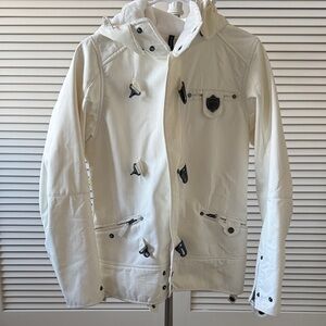 Burton White Hooded Ski Jacket